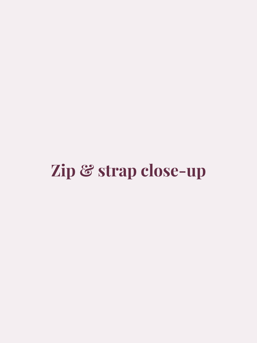 Zip & strap close-up