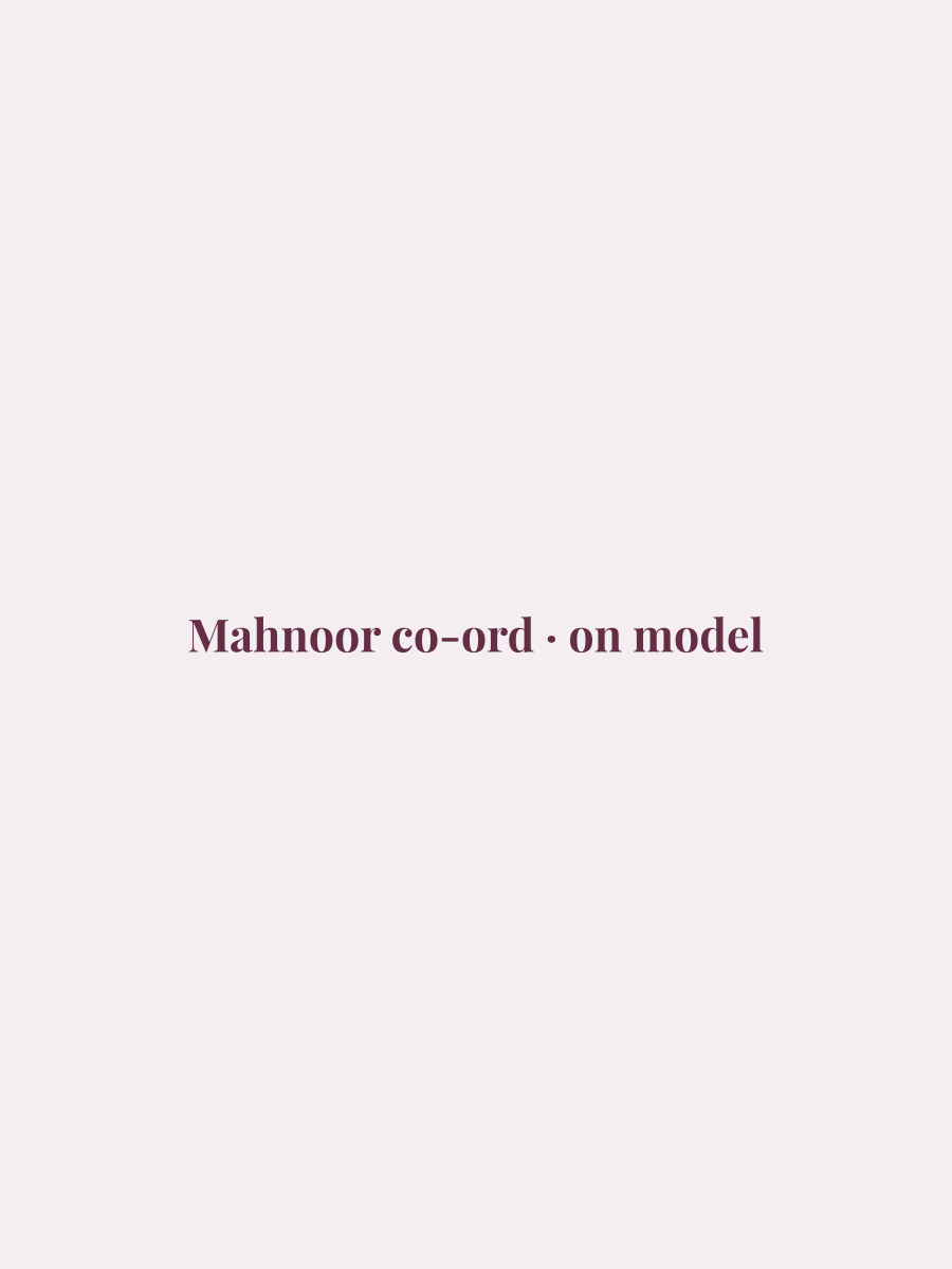Mahnoor co-ord · on model
